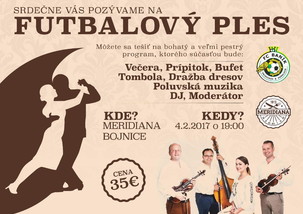 1. reprezentačný ples FC Baník HN Prievidza & Handlová