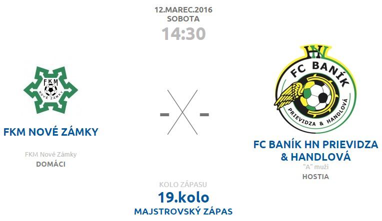 Už zajtra FKM Nové Zámky vs FC Baník HN