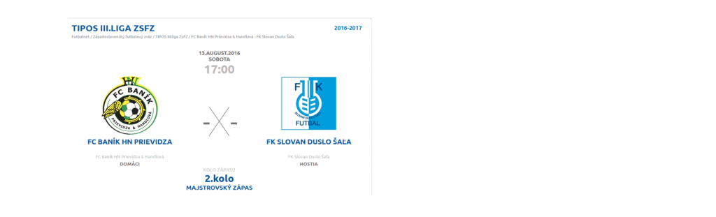 Prvý domáci zápas proti FK Slovan Duslo Šaľa