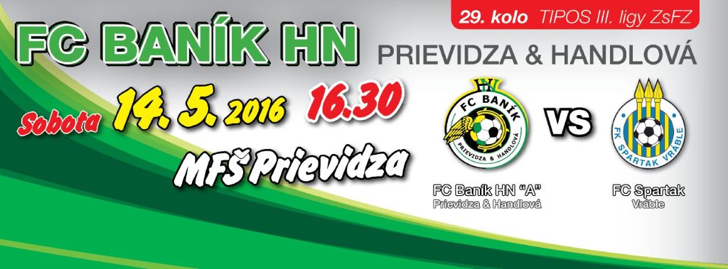 29. kolo s FK Spartak Vráble už zajtra na FŠ Prievidza!