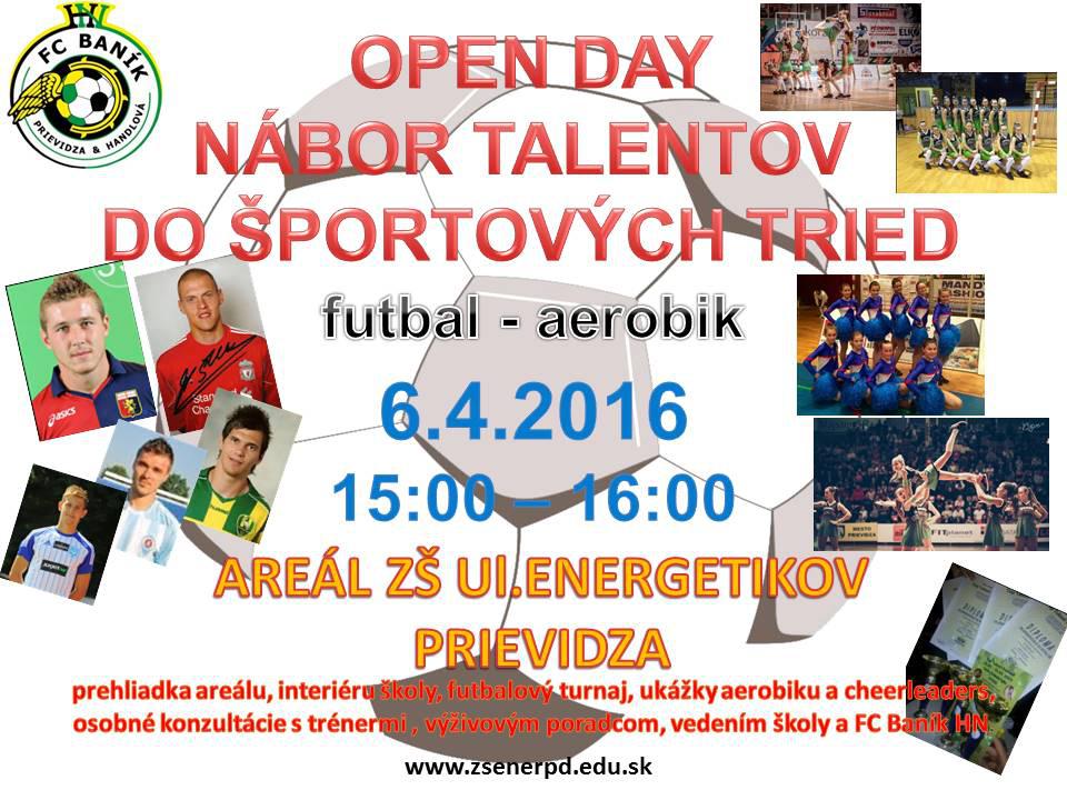Nábor talentov do ŠPORTOVÝCH TRIED