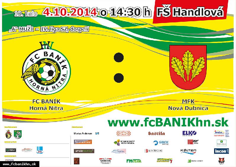 Aj v 10. kole bude A-tím Baníka doma v Handlovej
