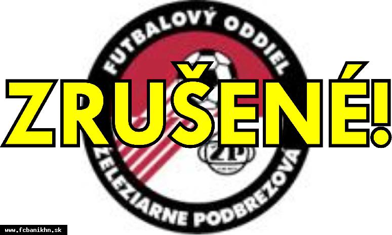 PRIATEĽSKÝ ZÁPAS S PODBREZOVOU ZRUŠENÝ!