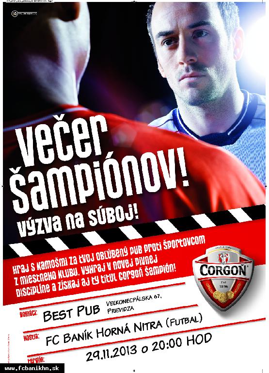 Corgoň ťa pozýva na Večer šampiónov!