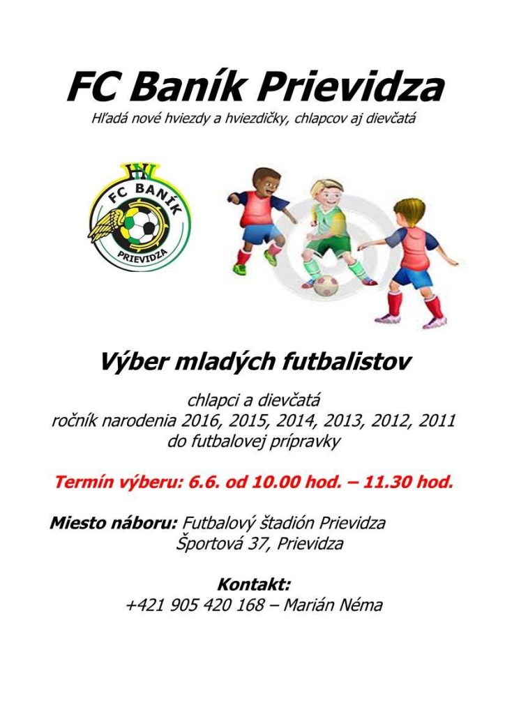 Výber mladých futbalistov FC Baník Prievidza