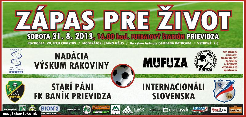 Futbalový Zápas pre život opäť na prievidzskom trávniku